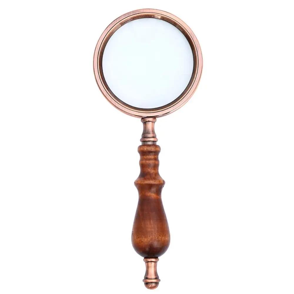 10x High Quality With Wooden Handle Read Tool High Magnification Magnifier Jewelry Loupe Eye Loupe Glass Reading Magnifier