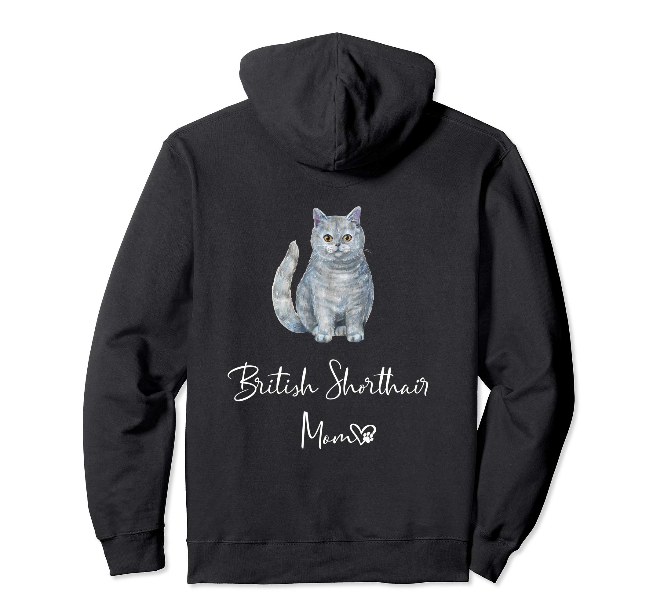 

British Shorthair Mom Cute Cat Mother Kitten Girl Gift BRITISH SHORTHAIR MOM Hoodie чёрный