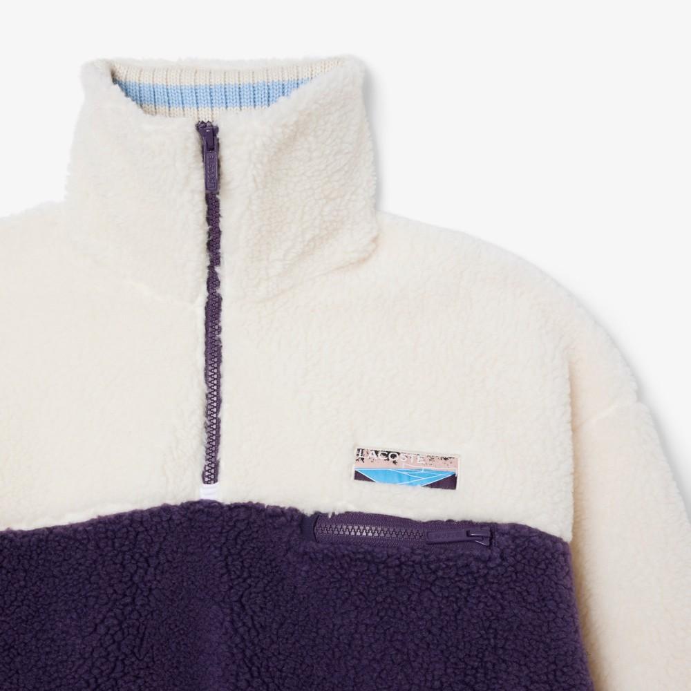 Lacoste Women's Polarfleece Half-Zip Sweatshirt SF5266-55NAIE