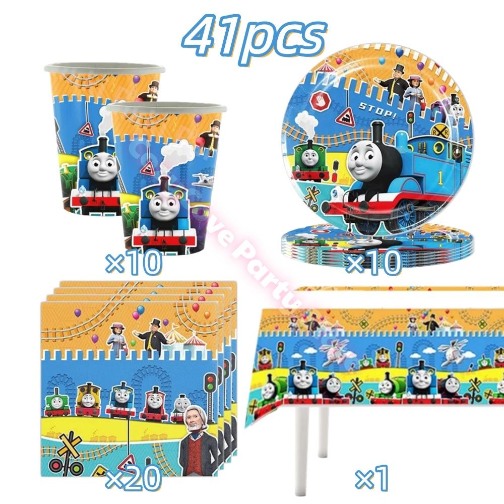 Thomas Trains Theme Party Decorations Thomas Friend Plates Cups Backdrop Balloons Kids Birthday Party Supplies Baby Shower Gifts
