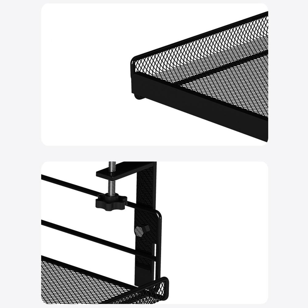 Black Computer Storage Rack Cable Storage White Black 36.5*20*17.5cm Accessories Carbon Steel 1 Pieces And Practical
