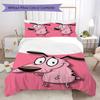 Courage Dog Pattern Bedding Uilt Set Uilt Cover Pillowcase Home Decoration Birthday Gift (1 * Duvet Cover + 2 * Pillowcase Without Core)20