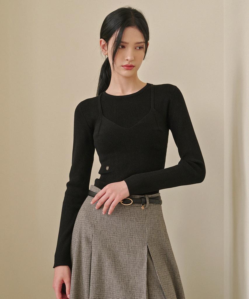 MICANE Hug Buckle Point Layered Knit