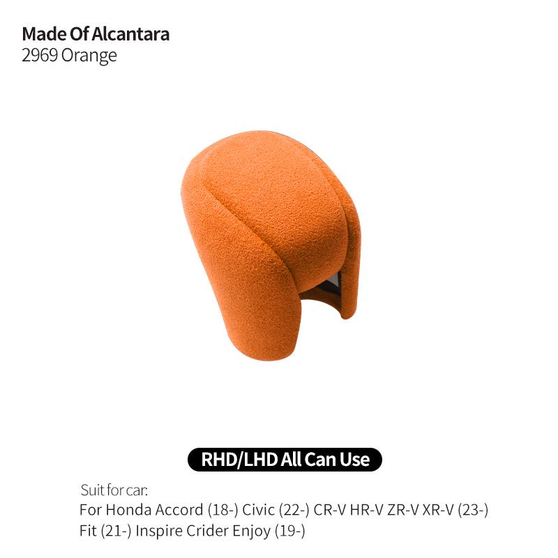 Made of Alcantara For Honda Accord / Civic / CR-V / HR-V Car Gear Shift Knob Change Lever Boot Cover Interior Tuning Accessories
