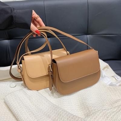 Kadınlar için yüksek kaliteli doku klasik düz renk omuz çantası ins niş çapraz vücut çanta moda küçük kare çanta