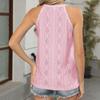 Summer Hollow Out Halter Sexy Casual Shirts for Women Fashion Tops Slim Solid Elegant Loose Woman Blouse Vintage Sleeveless Shirt Women Clothing 26603