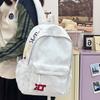 Schoolbag Junior High School Student Schoolbag Women's Trend Letters Large Capacity Leisure Travel Backpack New College Student Backpack Men