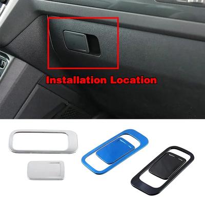 For Volkswagen VW Tiguan MK2 2017- Storage Box Glove Box Glovebox Switch Button Cover Trim Stainless Steel Sticker