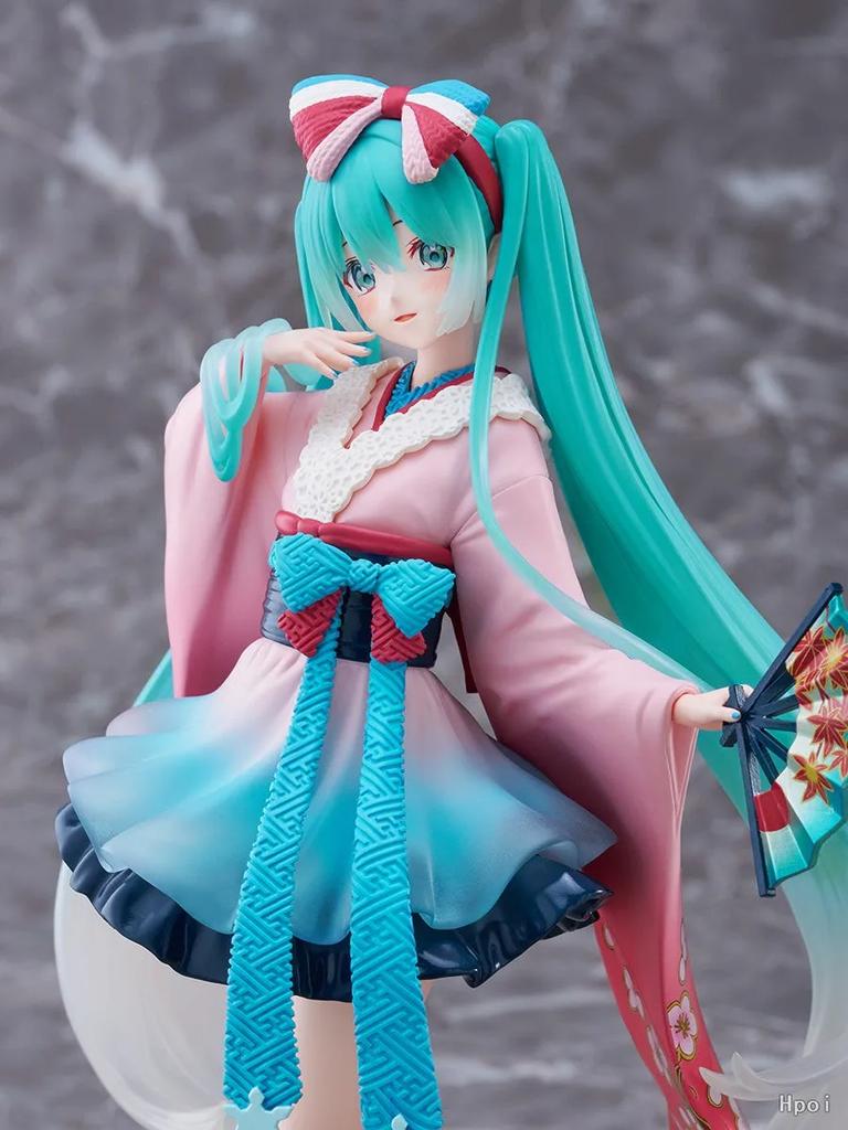 20cm În stoc FuRyu TENITOL Nouă Serie Tokyo Hatsune Miku Kimono Desktop Drăguț Anime Figurină de Acțiune Jucărie Model Colecție Cadou