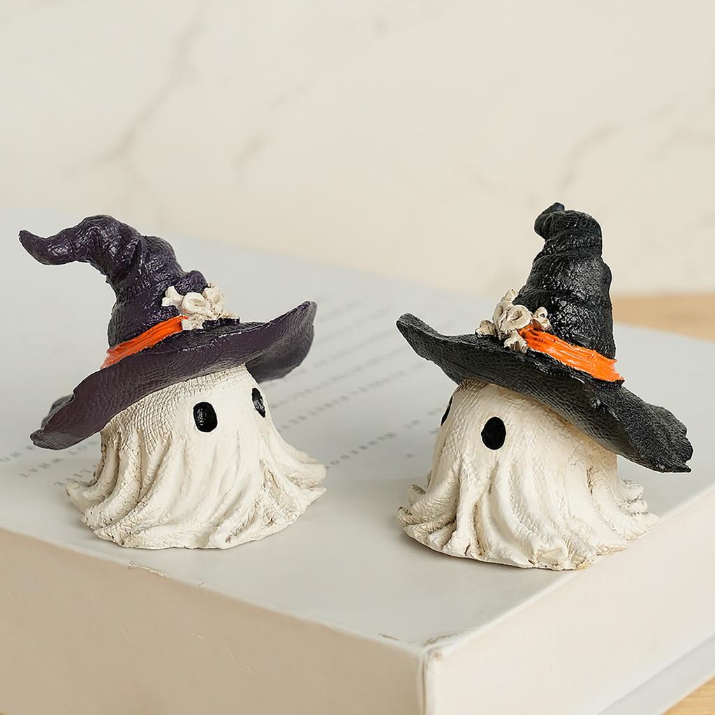 Halloween Figurine With Hat – Resin Craft Decoration For Garden, Tabletop & Gift Use