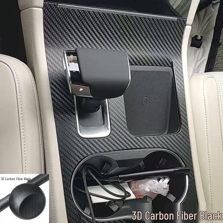 Applicable Ideal ONE Interior Carbon Fiber Anti-Scratch Stickers for Console, Shift Lever, and Window Lift.