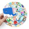 100 Pictures of Non-repeat Marine Life Cartoon Laptop Suitcase Scooter Car Decoration Stickers