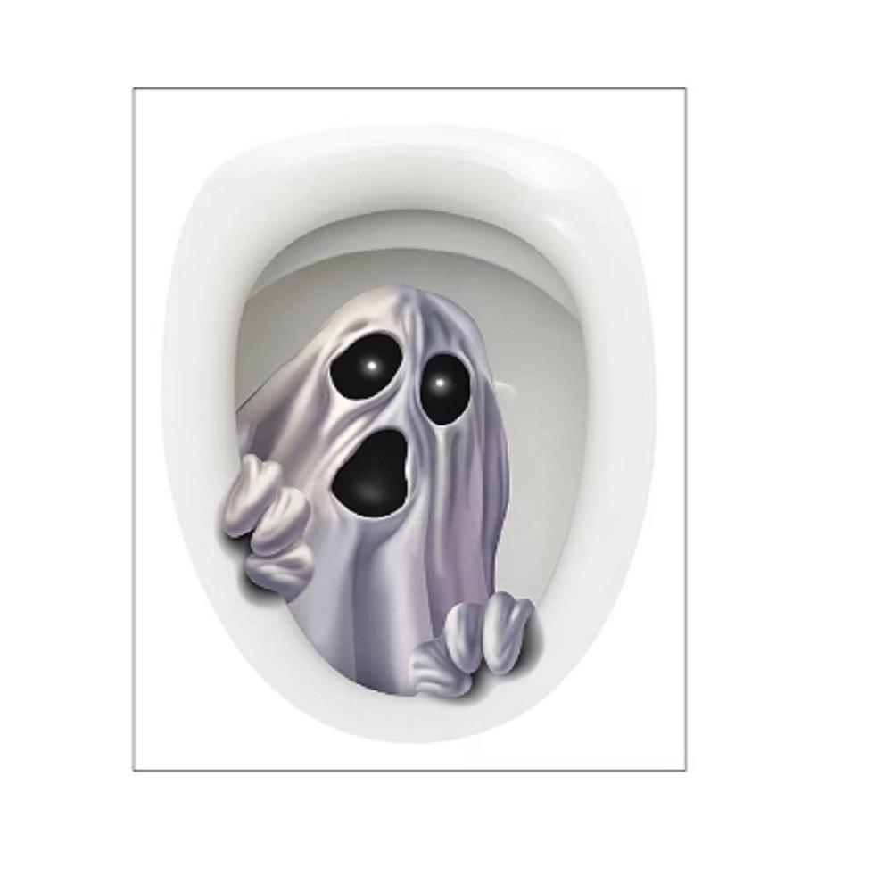 Wansheng Toilet Seat Sticker, Scary Toilet Seat Decoration, 3d Horror Pattern, Bathroom, Home Decoration
