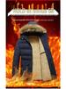 Men's Plus Size Hooded Winter Cotton Jacket - Casual and Versatile Dad Style Outerwear