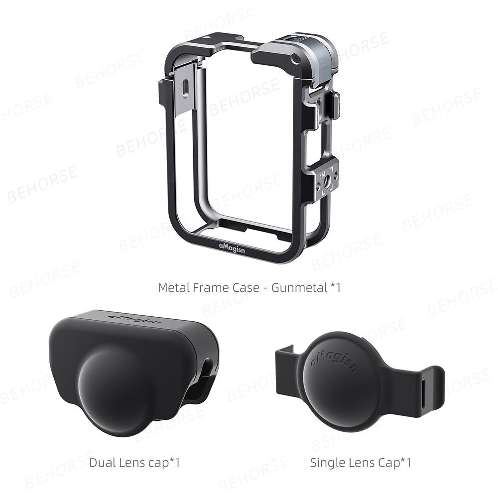 For DJI Osmo 360 Metal Rabbit Cage Frame Quick Release Case Silicone Full protector Lens Cap For DJI Osmo 360 Camera Accessories