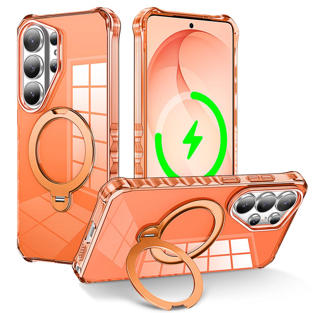 Applicable to Samsung S26Ultra wave jelly magnetic suction bracket mobile phone case S26Plus anti-drop S26 protective case