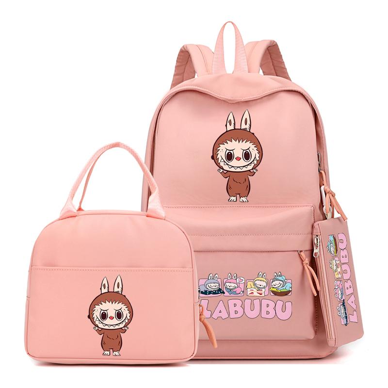 3Pcs/sst Cute Printed Backpackstudent Teenage Children Girl Boy Schoolbag Bookbag Men Women Large Capacity Waterproof Laptop Bag Mochila