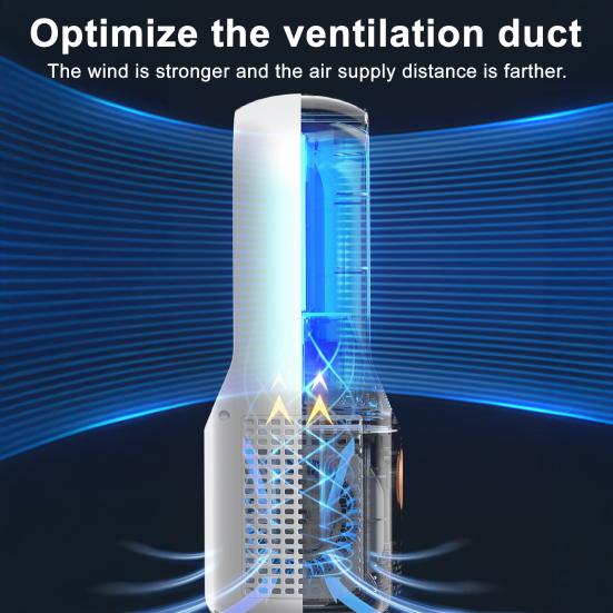 Cooling Fan Personal Mini Air Conditioner Digital Display 6 Wind Speeds Energy-Saving Blade-Free Silent Portable Air Conditioner