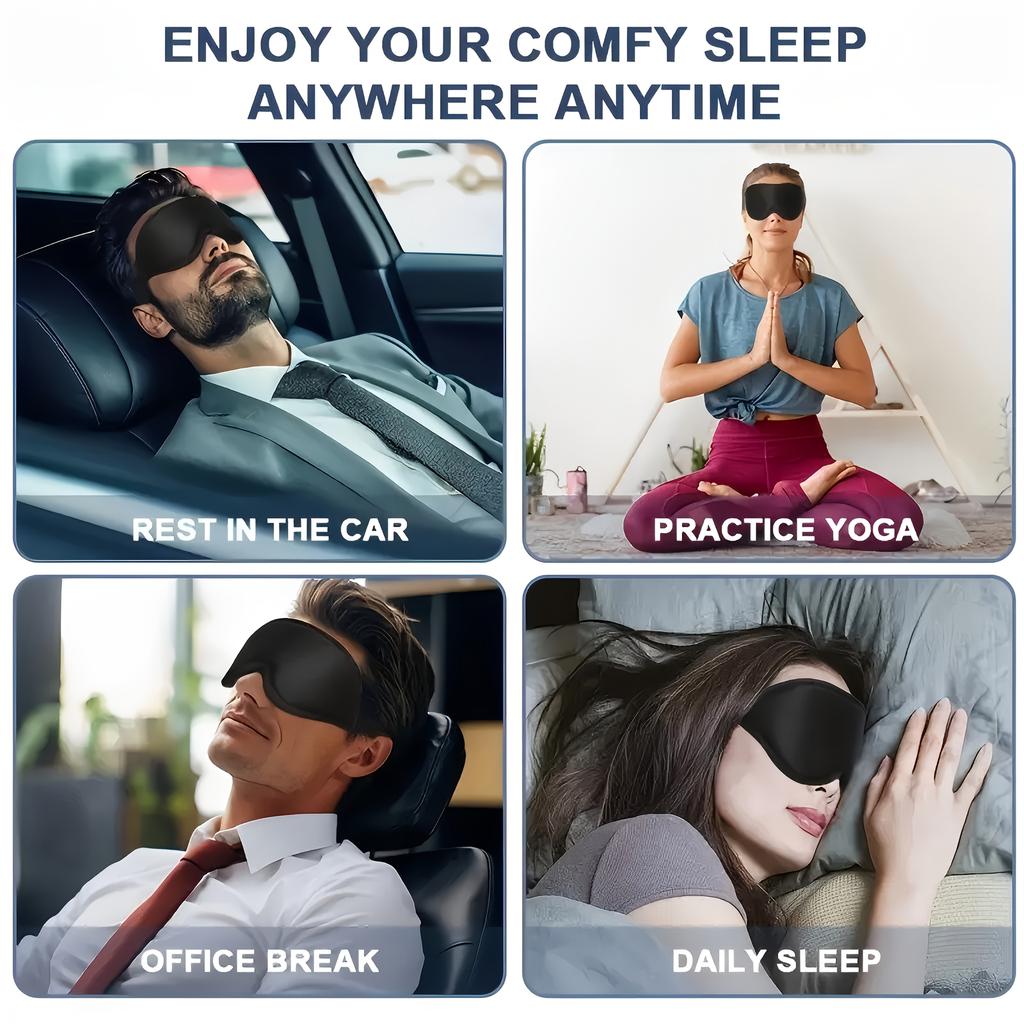1Pc/2Pcs/3Pcs 3D Eye Contour Sleep Mask Zero Eye Pressure Eye CoverSoft And Com Fortable To Help With Deep Sleep And Yoga Relaxation Adjustable Strap