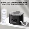 Ultrasonic Retainer Cleaner 50kHz Retainer Cleaner Machine 3 Modes Ultrasonic Cleaner for Dentures Nightguards Sport Mouth Guard