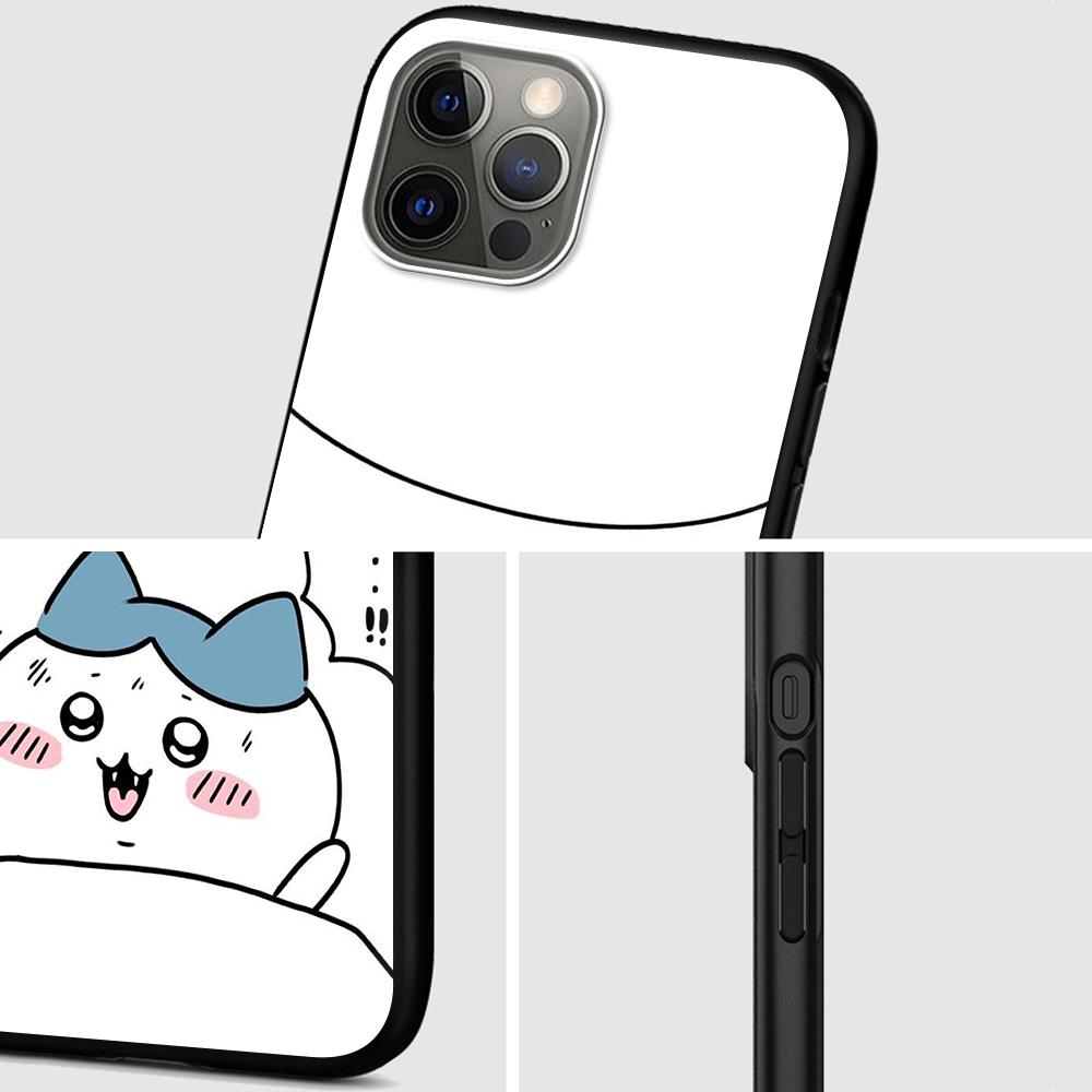 Case For Apple Iphone 11 13 12 Mini 14 Pro Max Xr 7 8 +Se 2020 Xs 6 6s Plus 5 5s Black Silicone Phone Cover Chiikawa Cartoon