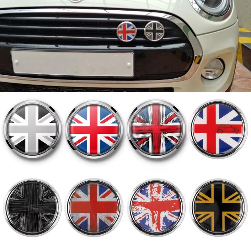 3D Metal Car Front Grille Emblem Badge Sticker For MINI COOPER S JCW F50 F54 F55 F56 F60 R55 R56 R60 Exterior Auto Accessories