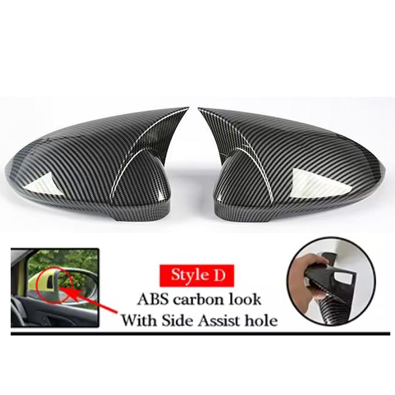 Car Styling For VW Volkswagen Golf 8 MK8 GTE GTD GTI R-Line ~ Side Rearview Mirror Cover Cap Trim With Horn Accessory