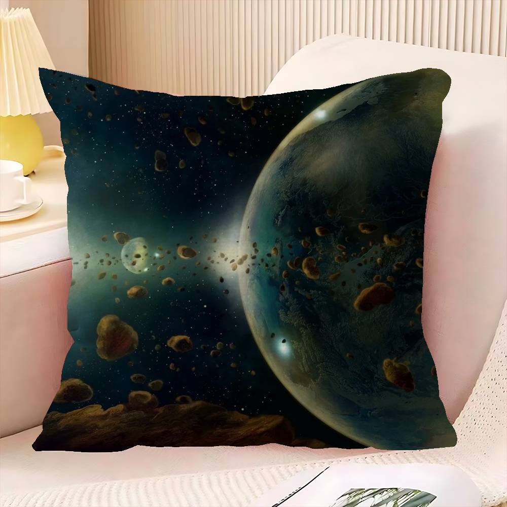 Cool Starry Universe Planet Art Pillow Cushion Cover Pillowcase Living Room Sofa Home Decor Customized