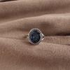 London Blue Topaz Gemstone 925 Sterling Silver Statement Jewelry Pretty Ring Engagement Gift RR-84-16