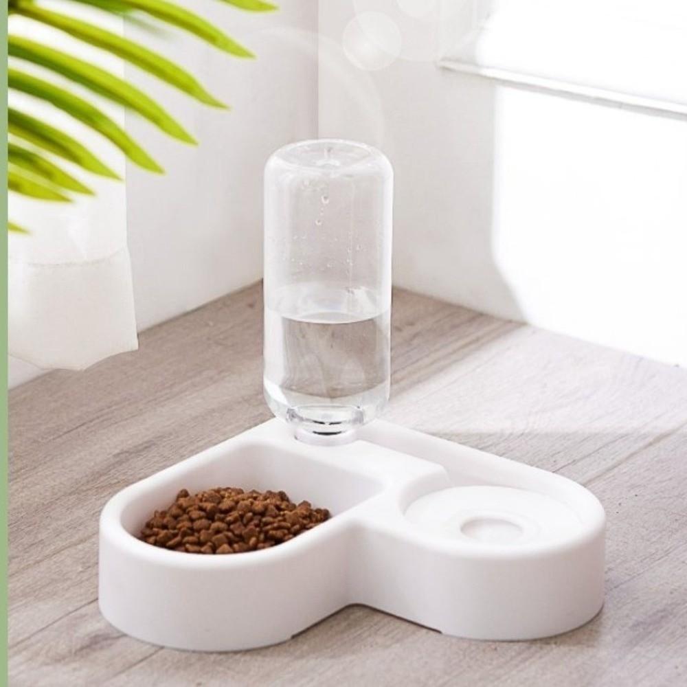 Feeding Dispenser Automatic Water Bowl Feeder Dual-use Corner Pet Food Dish Drinking And Feeding