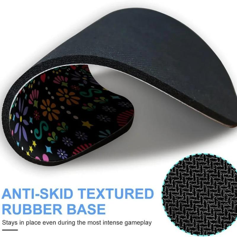 Round Game Mouse Pad Rubber Material Waterproof Wear-resistant Non-slip 20X20CM Retro Style Carpet Fine Mouse Pad Table Mat