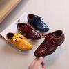 Children's Leather Shoes Pointed Toe Versatile Boys School Formal Performance Shoes Fashion Non-slip Kids Causal Uniform Flats