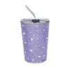 Bling Glitter Coffee Mug Sparkling Stainless Steel Water Bottle Rhinestone Water Cup  Office