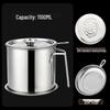 Multi-purpose Stainless Steel Oil Filter Pot with Large Capacity for Kitchen