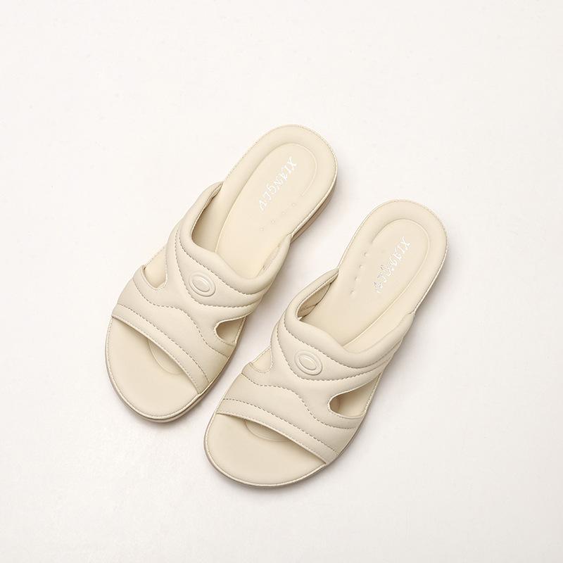 Neue Damen-Hausschuhe mit dicker Sohle treten in Scheiße, Mason Sommerkleidung, hochwertige Reise-Strandfußsandalen