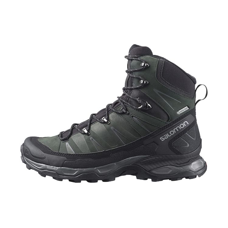 SALOMON X Ultra Trek Gore-Tex High-Top Comfortable Durable Outdoor Shoes Men Shoes Black Green 404630