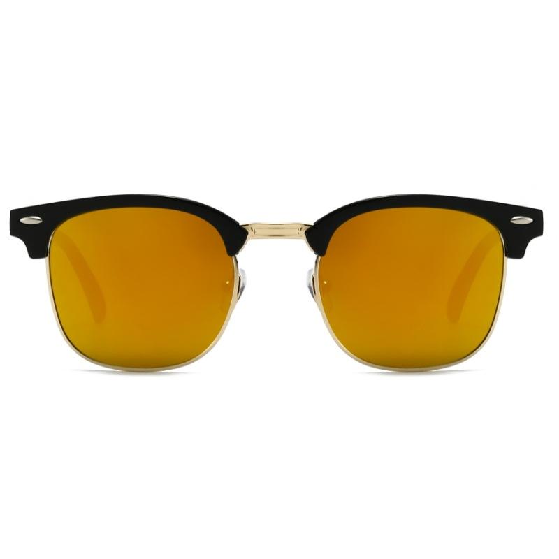 Classic Sunglasses Retro Rice Nail Half Frame Sunglasses Trendy Film Reflective Glasses Toad Glasses Sunglasses