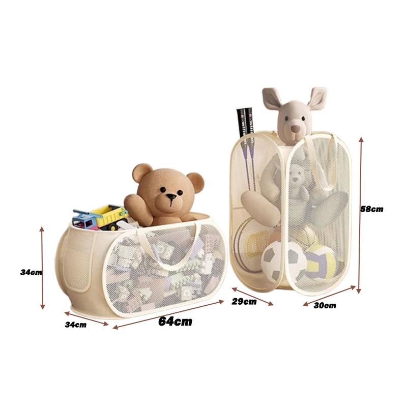 Children's Toys Storage Basket Large Capacity Laundry Basket Multifunctional Children's Dolls Breathable Storage Basket Mesh Bag