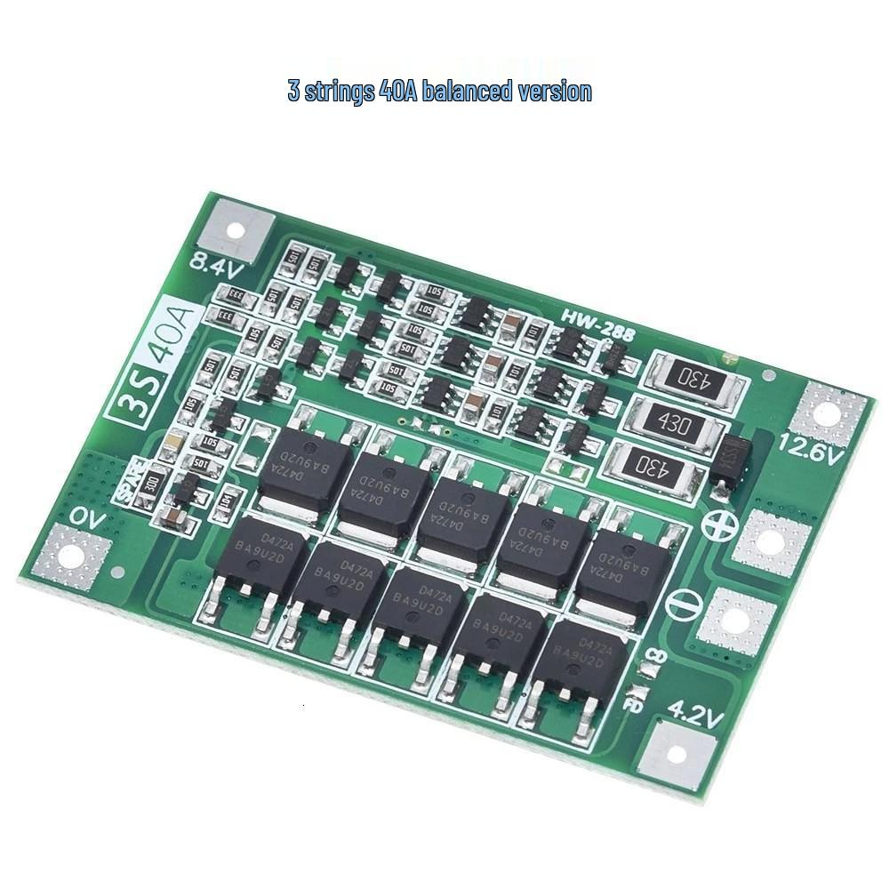 3/4 Series 40A/60A Li-ion Battery Charger Protection Board, Balanced/Enhanced Version for Electric Drill Start