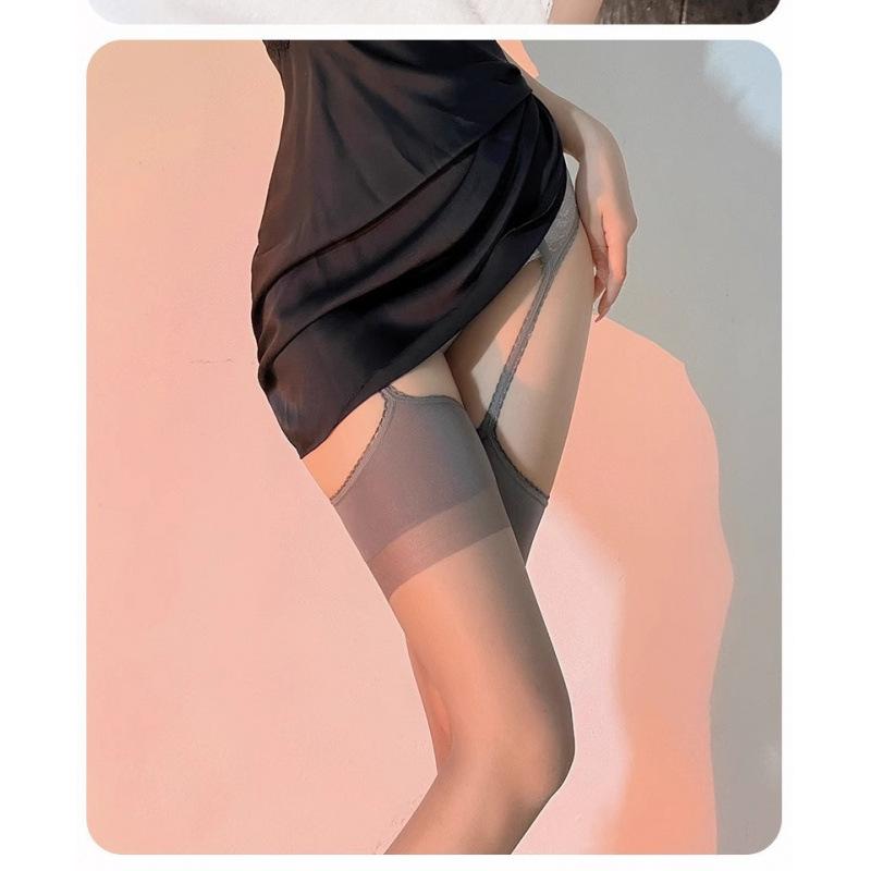 Sexy black stockings thin white silk long leg knee socks thigh stockings half pure lace fishnet stockings Sy