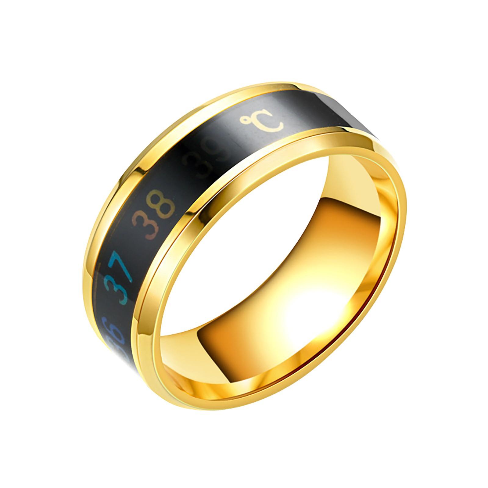

Парное температурное кольцо, складное ювелирное изделие с физической индукцией, ювелирные изделия для женщин и мужчин, подарок для большого пальца B