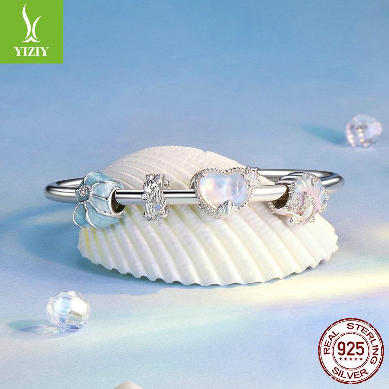 Ozeanwind Serie DIY Armband Perlenzubehör, Seestern Muschel S925 Sterlingsilber Perlen Lose Perlen