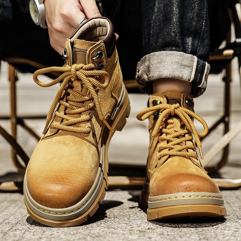 Fashion Autumn and winter men's boots High quality retro style Daily office and leisure business shoes Thick bottom luxury Outdoor