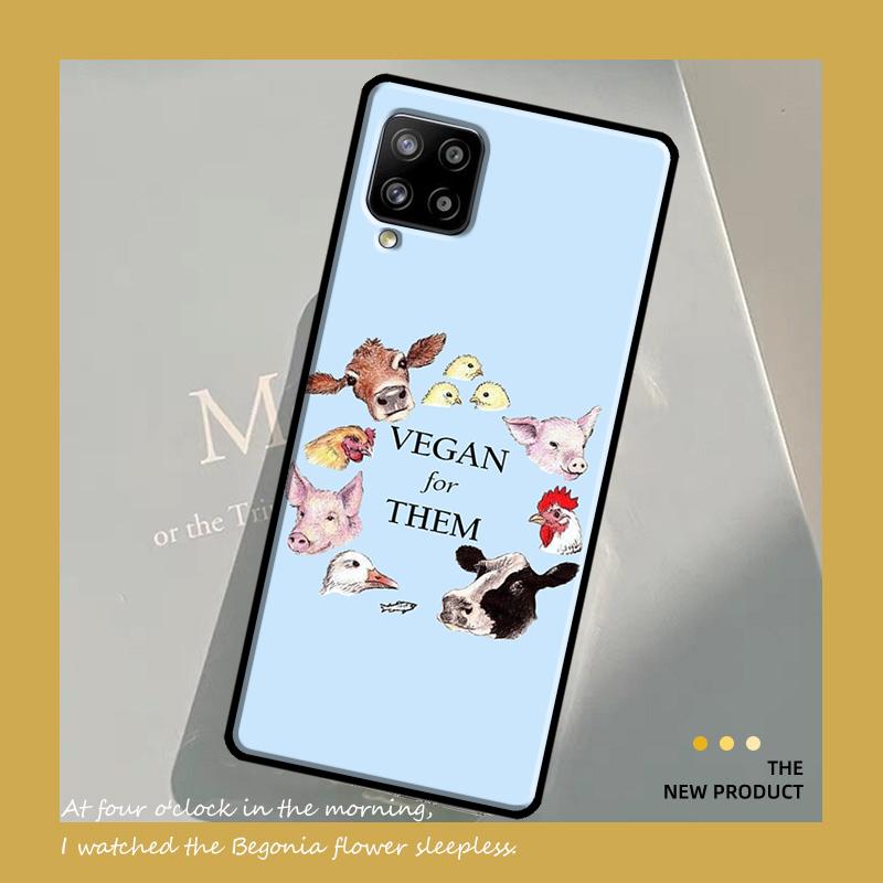 Go Vegan Case For Samsung Galaxy A54 A34 A13 A23 A33 A53 A73 A12 A22 A32 A52 A51 A71 A14 Cover