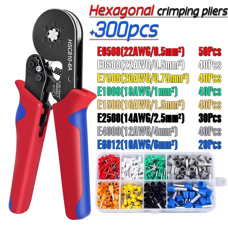 Ferrulenhülsen Terminal Crimpwerkzeuge Mini Elektrische Zange HSC8 6-4/10-6(0,25-10mm²) Reparaturklemme für Kabelverbindungen