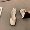 2025 Summer Women's French Square-Toe Soft Sole Sandals