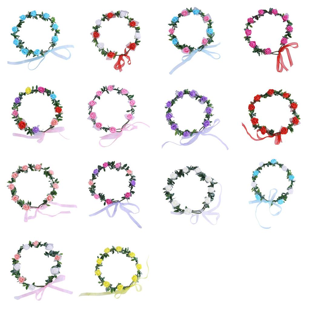 Stylish Flower Crown Headband for Weddings Parties and Festivals with Unique Colors and Comfortable Party Headwar