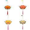 Traditional Chinese Middle Autumn Festival Lanterns Handheld Flower Light with Soft Lighting Decorative Scaldfish