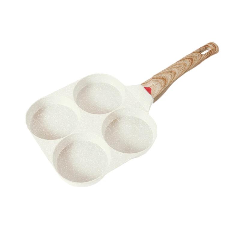 

4-х дырочная термохромная сковорода для омлета с антипригарным покрытием для приготовления яиц, блинов, стейков, гамбургеров, индукционная посуда