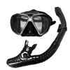 Scuba Diving Mask Snorkel Set for Adults Tempered Glass Professional Panoramic Snorkeling Gear Swimming Training Snorkel Kit QY367+198